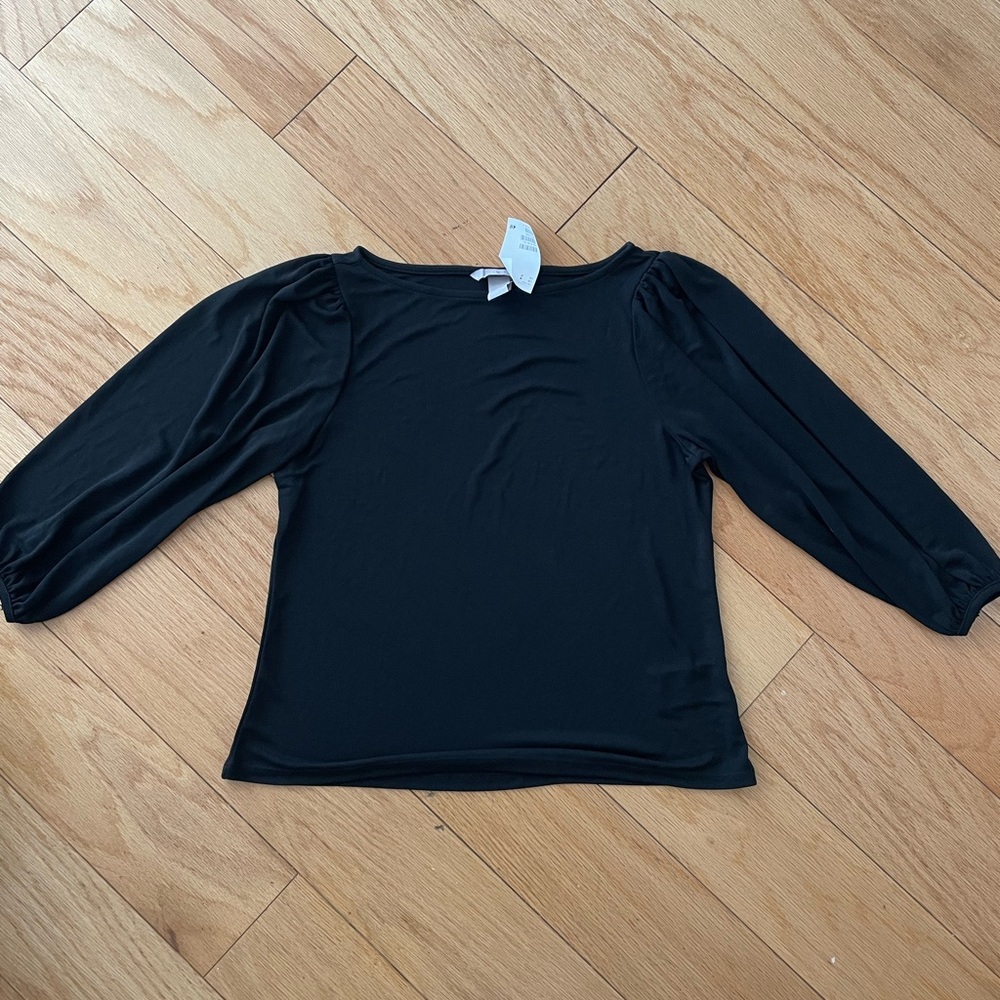 Black silky top
